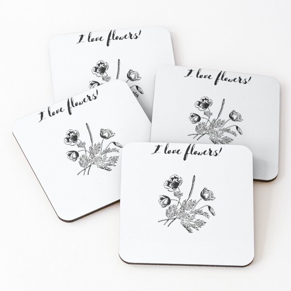 Item preview, I love Flowers! Design that is elegant and simple designed and sold by RealArt4u.