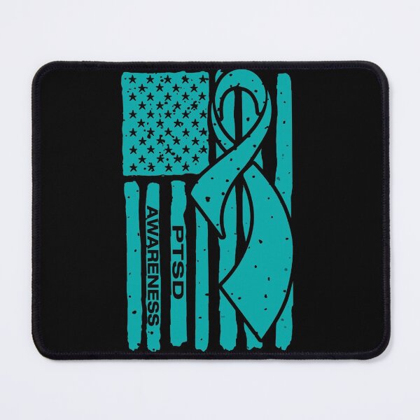 Item preview, PTSD Awareness Ribbon American Flag designed and sold by Tadmab.