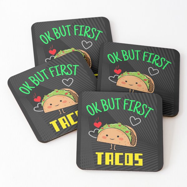 Item preview, OK BUT FIRST TACOS. TACO LOVERS T-SHIRT/STICKER designed and sold by BestCoolStuff.