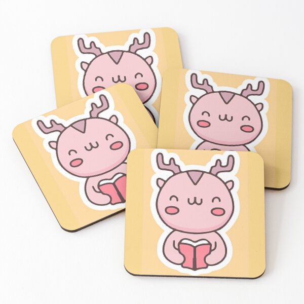 Item preview, Kawaii Deer Reading A Book - Animal Lovers Favorite Children's Decor and Apparel. designed and sold by lduke47.