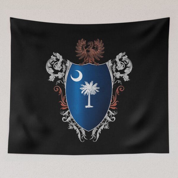 Item preview, South carolina flag medieval heraldry coat of arms style designed and sold by ChaosEdits.