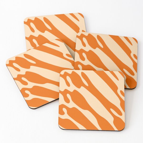 Item preview, Deep Orange Liquid Tiger Stripes Abstract Vector Design  designed and sold by patternsoup.
