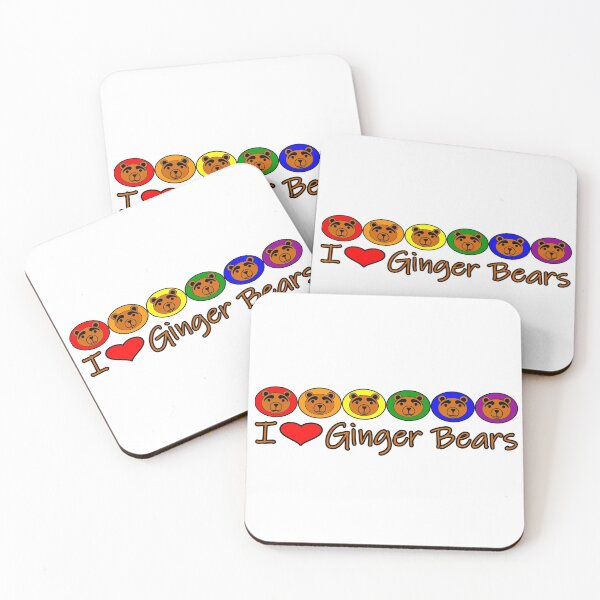 Item preview, I Heart Ginger Bears -White and Colors designed and sold by LthrDaddyBear.