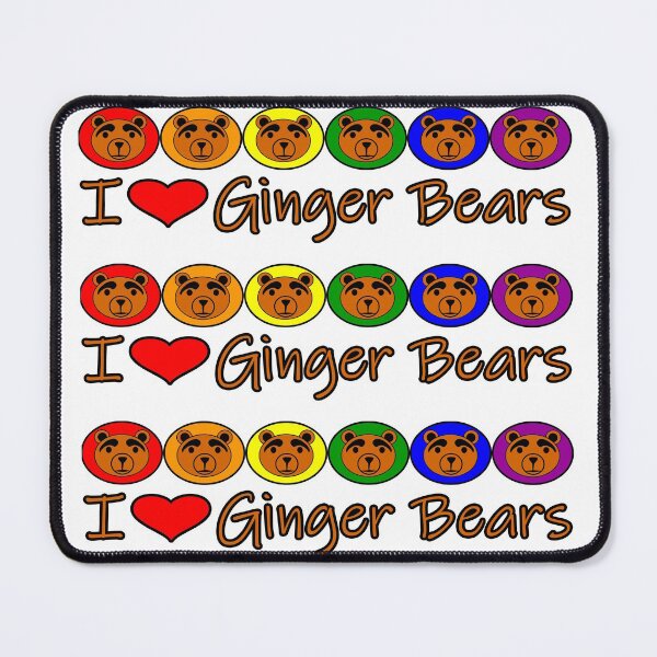 Item preview, I Heart Ginger Bears -White and Colors designed and sold by LthrDaddyBear.
