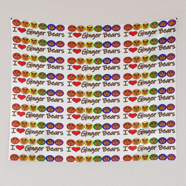 Item preview, I Heart Ginger Bears -White and Colors designed and sold by LthrDaddyBear.