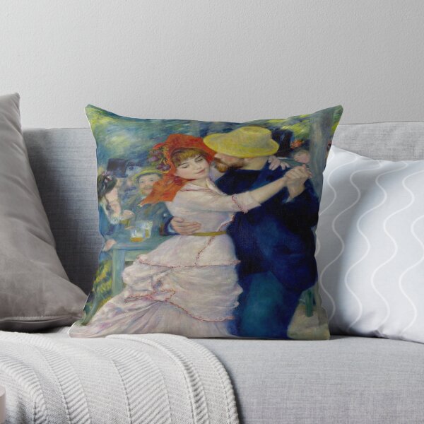 Dance at bougival - Pierre Auguste Renoir Throw Pillow