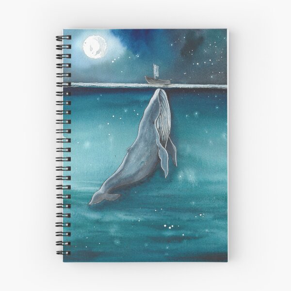 Item preview, Whale and boat under the moonlight designed and sold by Lillasart.