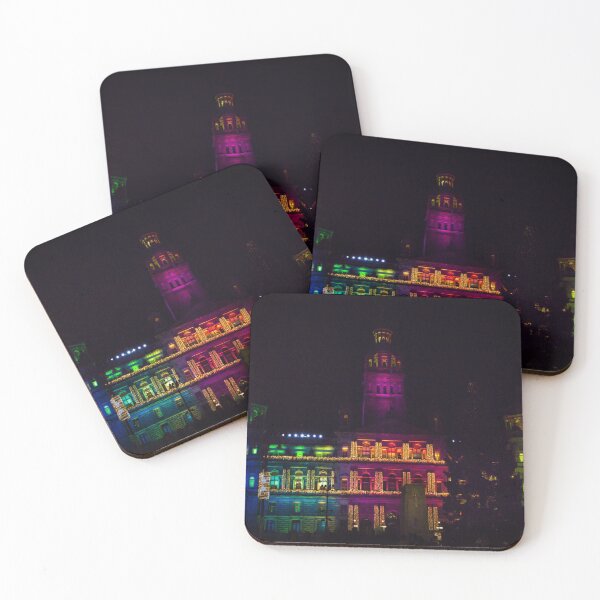 Item preview, City chambers in George square lit for Christmas designed and sold by Ann Biddlecombe.
