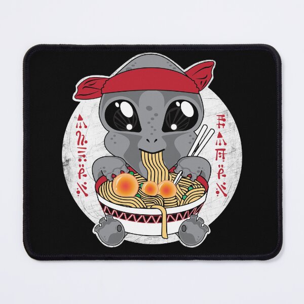 Item preview, Kawaii Alien Eating Ramen designed and sold by PEHardy-Designs.