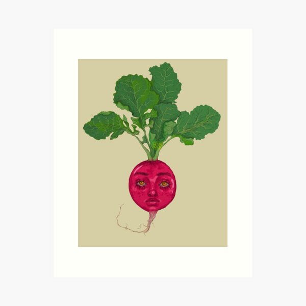 Radish lady Art Print