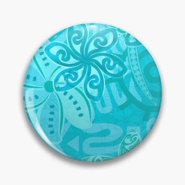 Aperçu de l'œuvre Imprimé Polynesian Ocean Turqoise Jungle créée et vendue par sunnthreads.