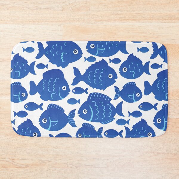 Item preview, Very Cute Blue Fishes Nautical Sea Life designed and sold by silviaol.