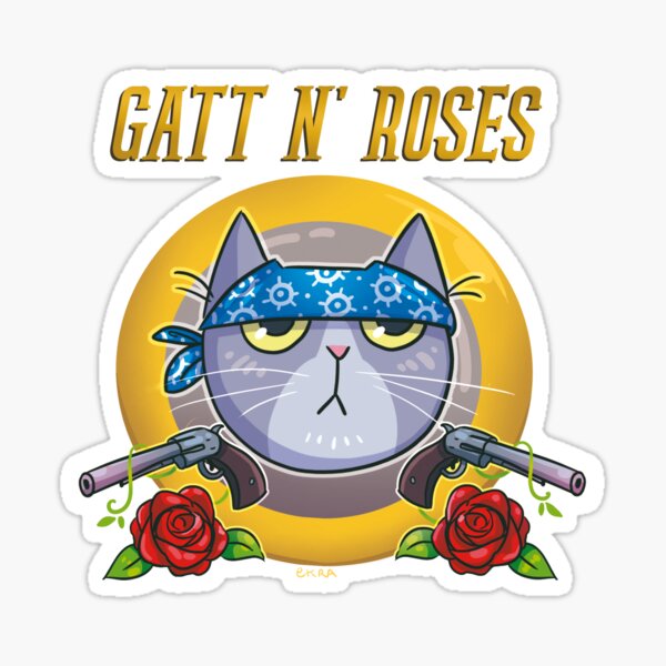 Gatt n' roses Sticker