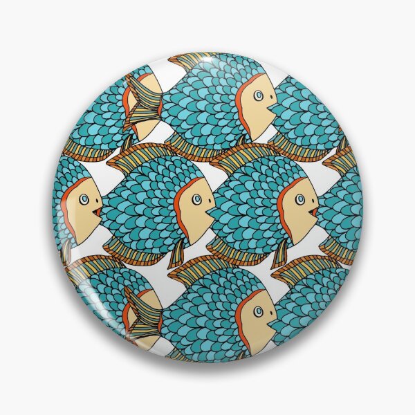 Item preview, Antique Colorful Large Blue Fish Nautical designed and sold by silviaol.