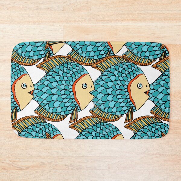 Item preview, Antique Colorful Large Blue Fish Nautical designed and sold by silviaol.