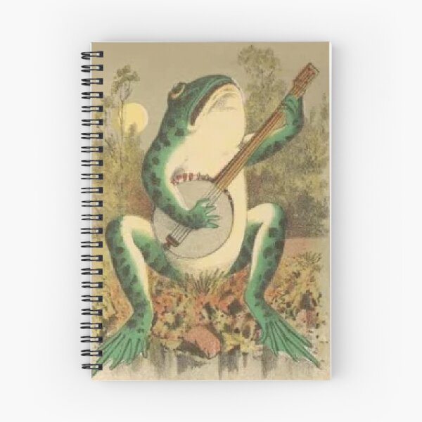 Item preview, Vintage Whimsical Frog Playing The Banjo In The Moonlight, Ribbit. Fun Frog Apparel and Decor designed and sold by lduke47.