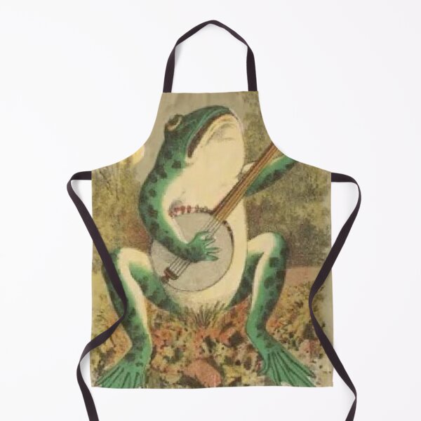Item preview, Vintage Whimsical Frog Playing The Banjo In The Moonlight, Ribbit. Fun Frog Apparel and Decor designed and sold by lduke47.