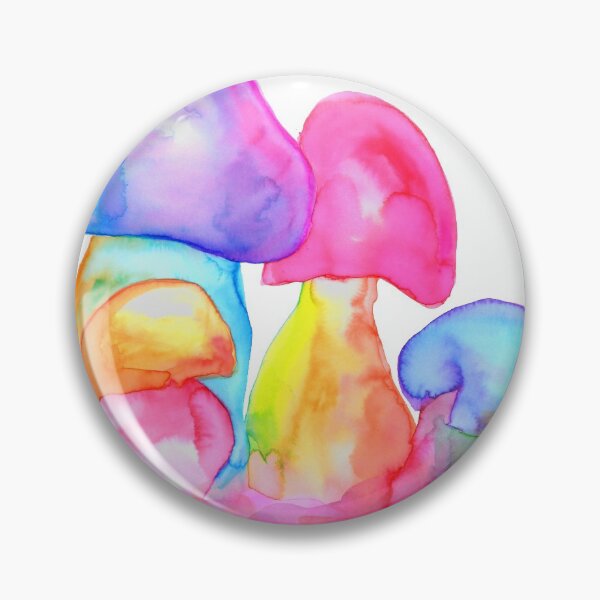 Item preview, Watercolor Mushrooms (Rainbow Bolettes) designed and sold by RoxyTocin.