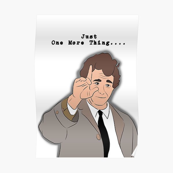 "Columbo " Poster for Sale by GemimaRosaArt Redbubble