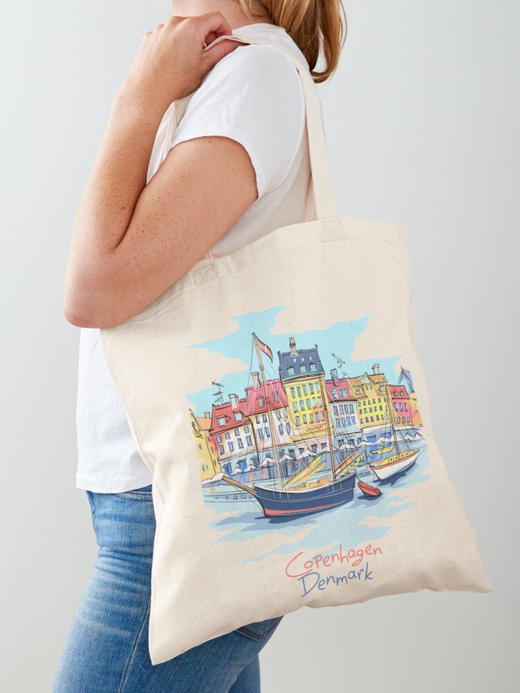 Flag Day in Copenhagen on a Summer Day in Vimmelskaftet Tote Bag by Otto  Bache - Pixels