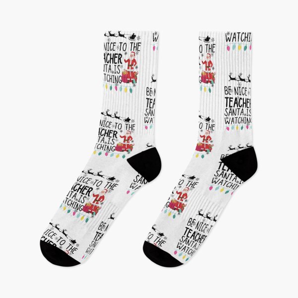 Item preview, Be nice to the teacher santa is watching designed and sold by ronaldsonou.