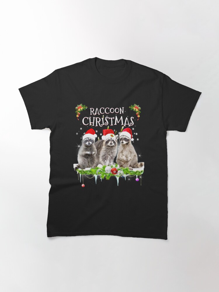 Disover Cute Raccoon Christmas Pajama Classic T-Shirt