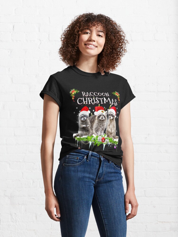 Disover Cute Raccoon Christmas Pajama Classic T-Shirt