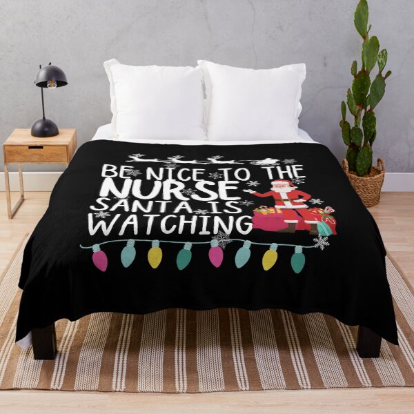 Item preview, Be nice to the nurse santa is watching designed and sold by ronaldsonou.