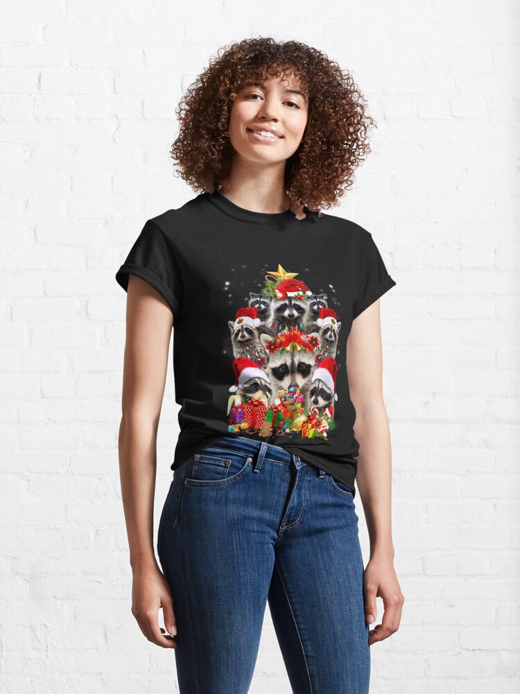Discover Christmas Raccoon Pajama Classic T-Shirt