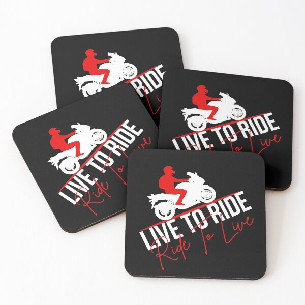 Item preview, Live To Ride Ride To Live Dirt Bike (Red And White) designed and sold by Wheeler-Styl3.