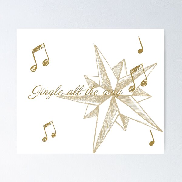 Item preview, Jingle todo el camino estrellas gráficas designed and sold by patsyrosedesign.