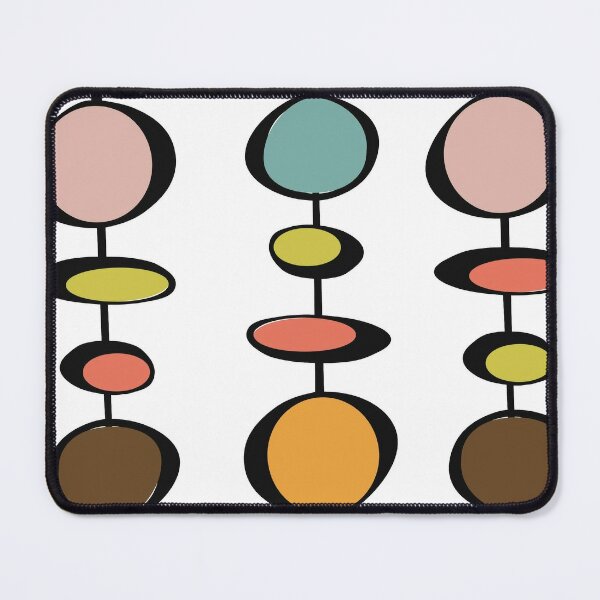 Fifties Styled Bubbles using Mid Mod Color Palette Pin for Sale