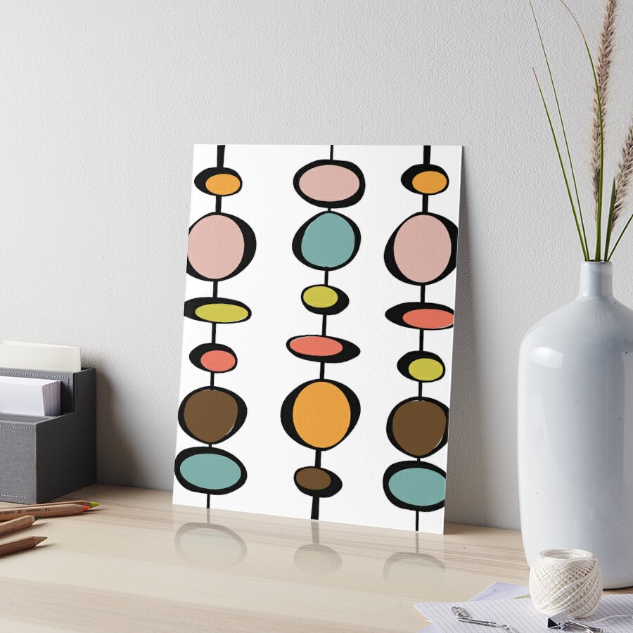 Fifties Styled Bubbles using Mid Mod Color Palette Magnet for