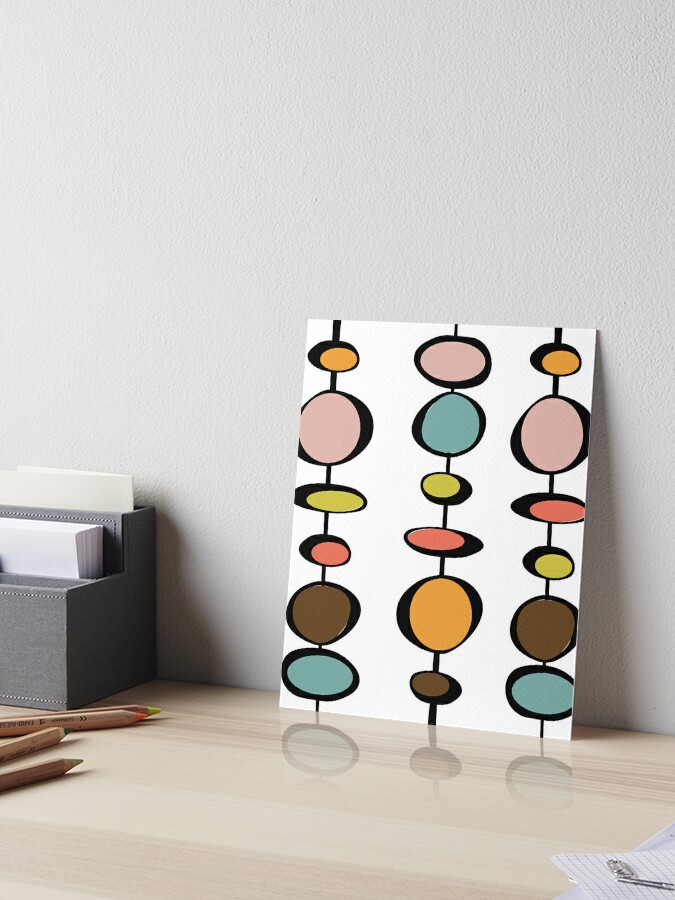 Fifties Styled Bubbles using Mid Mod Color Palette Art Board Print for  Sale by Lisa Williams