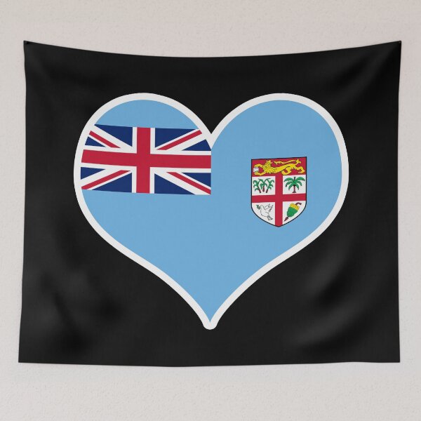 Item preview, Fiji Flag Heart designed and sold by PKHalford.
