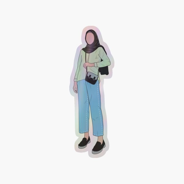 Item preview, Casual Hijab with Blue Jeans designed and sold by suwarnaadi.