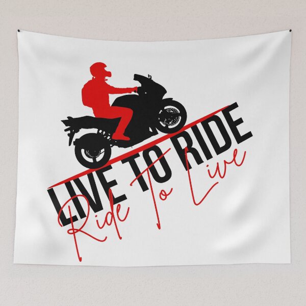 Item preview, Live To Ride Ride To Live Dirt Bike (Red And Black) designed and sold by Wheeler-Styl3.