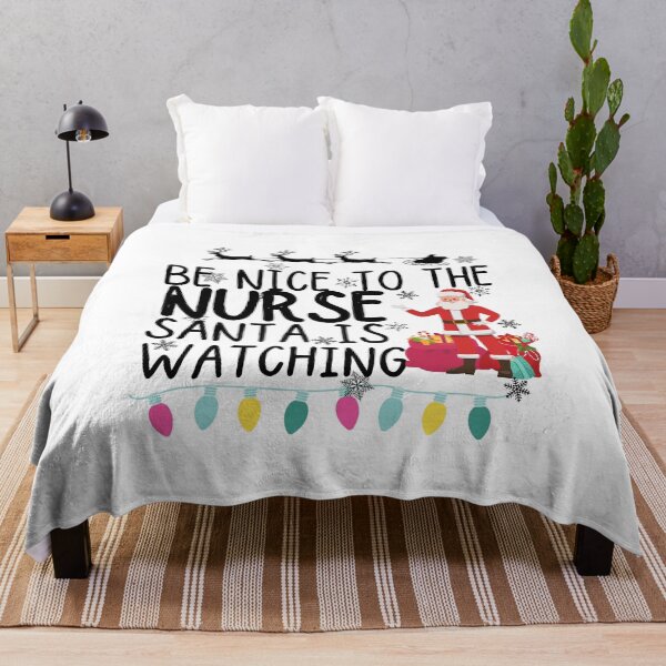 Item preview, Be nice to the nurse santa is watching designed and sold by ronaldsonou.