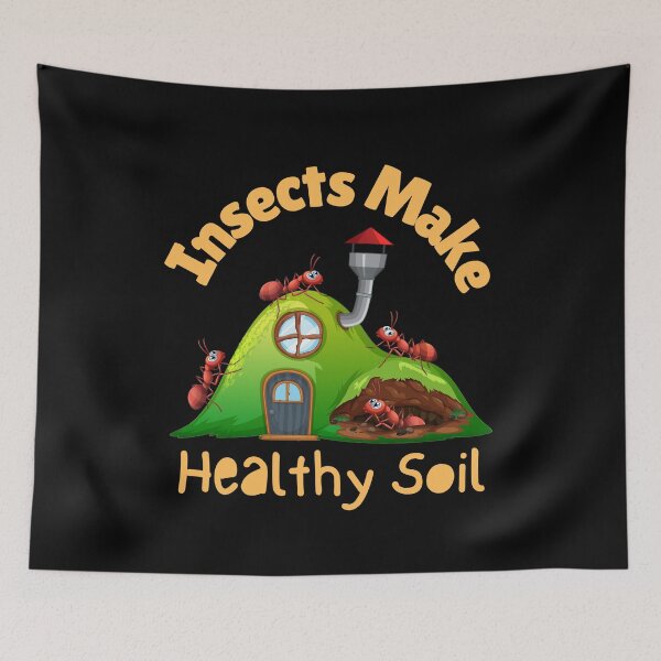 Item preview, Insects Make Healthy Soil Colorful Design designed and sold by EarthArtDesigns.