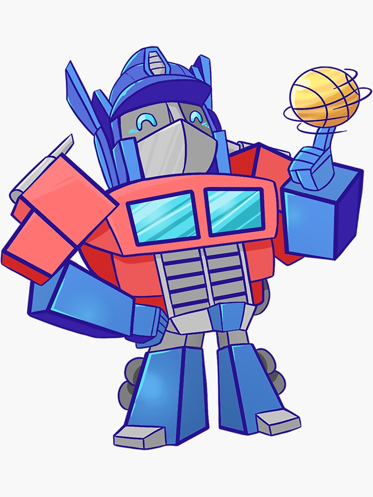 Pegatina «Transformers Optimus Prime con baloncesto» de TopazStrange