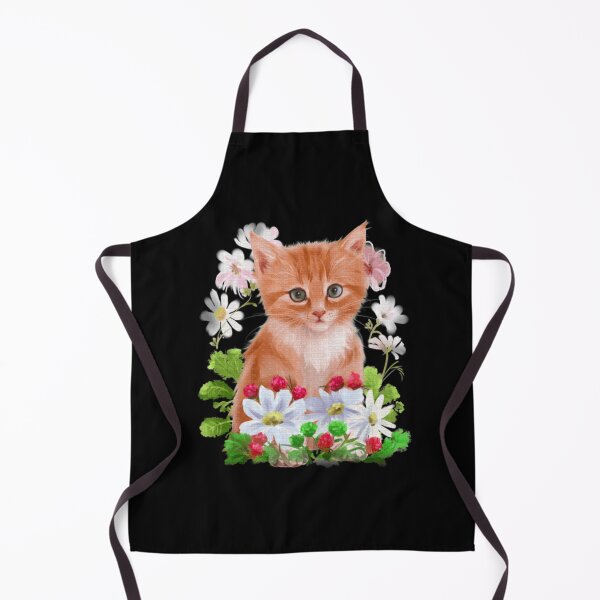 Item preview, white cat with flower  designed and sold by kadashirt.