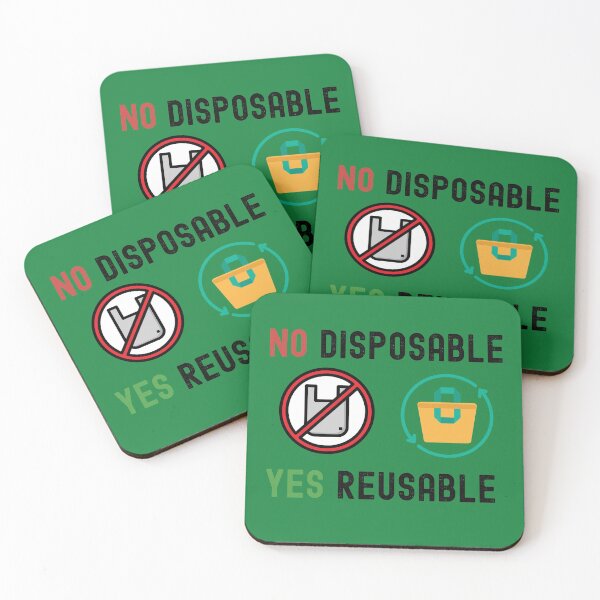 Item preview, NO Disposable Plastic YES Reusable designed and sold by Nostraw.