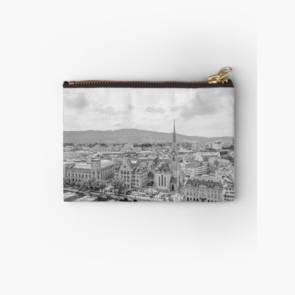 Item preview, Zurich Old Town from Grossmunster Church, Zurich, Switzerland - Black & White #2 designed and sold by ywphotos.