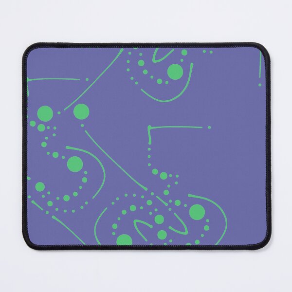 Item preview, Funky Abstract Circle Walkways Emerald Green on Periwinkle Violet Blue designed and sold by that5280lady.