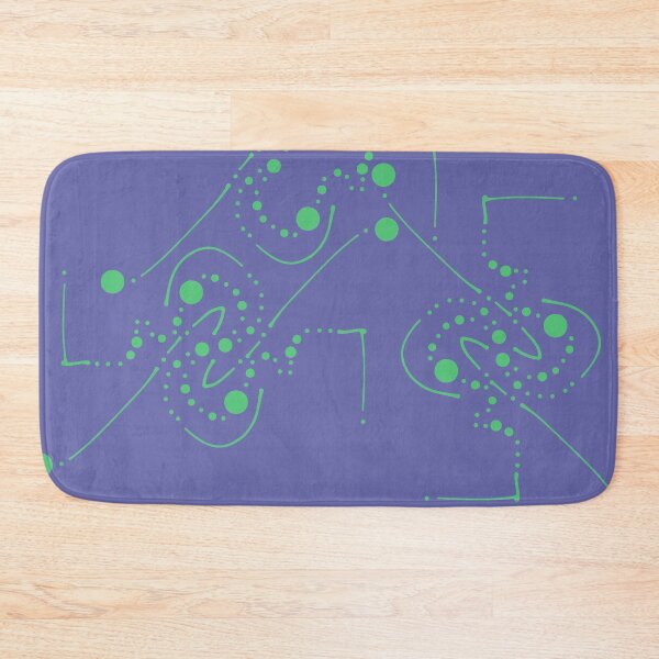 Item preview, Funky Abstract Circle Walkways Emerald Green on Periwinkle Violet Blue designed and sold by that5280lady.