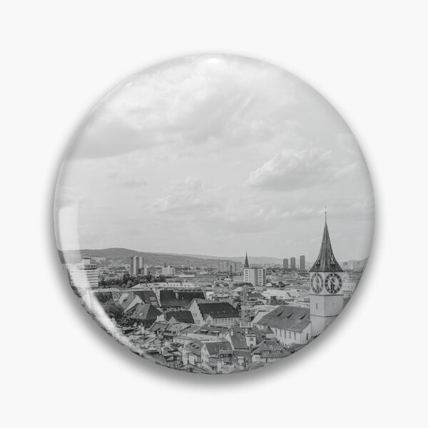 Item preview, Zurich Old Town from Grossmunster Church, Zurich, Switzerland - Black & White #3 designed and sold by ywphotos.