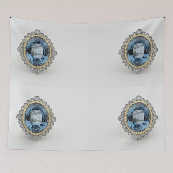 Item preview, Beautiful Aquamarine Diamond designed and sold by newburyboutique.