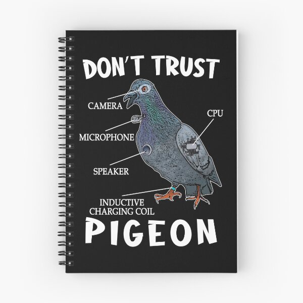 Item preview, Dont Trust Pigeon Funny Bird Spies Conspiracy Theory Birds designed and sold by Teeses.