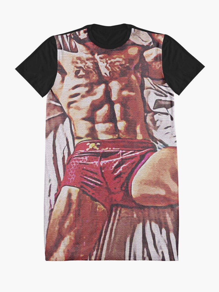 Sexy Masculine Hairy Man On The Bed Male Model Male Erotic Nude Male Nude Graphic T Shirt 3344