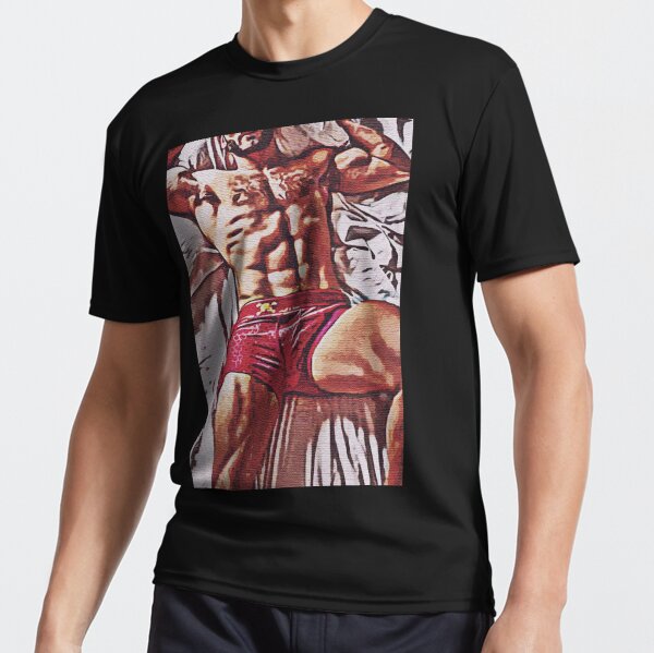 Sexy Masculine Hairy Man On The Bed Male Model Male Erotic Nude Male Nude Active T Shirt By 4617